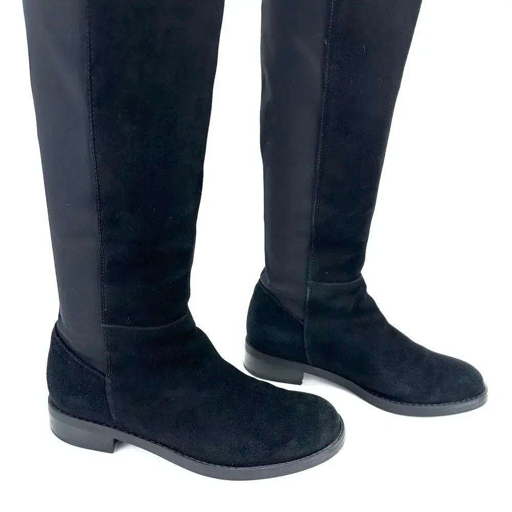 Blondo Velma Flat Over-The-Knee Tall Boot Size 7.5M Black Leather Waterproof OTK